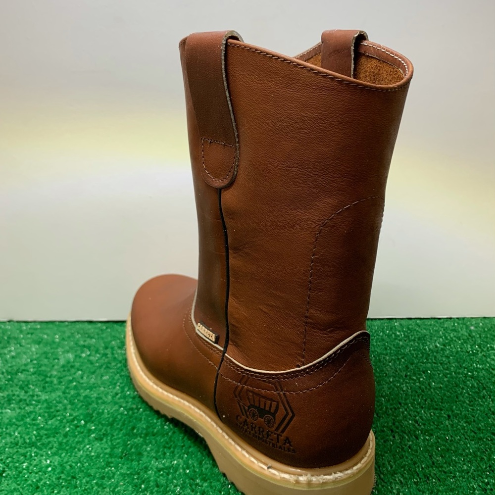 Men's Work Boot Pull On Genuine Leather Strong Sole WATER PROOF Hand Made 305 - Picture 4 of 10